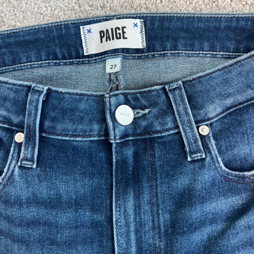 PAIGE Laurel Canyon high rise jeans. Dark wash. Size 27. - Picture 4 of 9